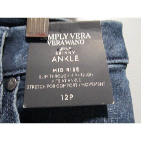 Simply Vera Power Stretch Mid Rise Skinny Ankle 12P NWT - Picture 6 of 8